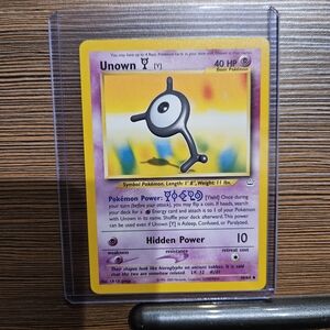 Unown Pokemon Trading Card